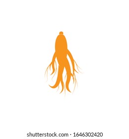 Plantilla de diseño de ilustración de icono de vector Ginseng