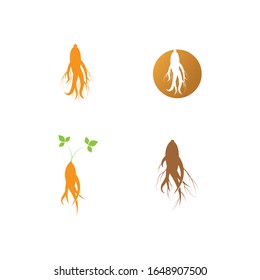 Ginseng vector icon illustration design template