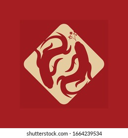 Ginseng vector icon illustration design template