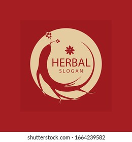 Ginseng vector icon illustration design template