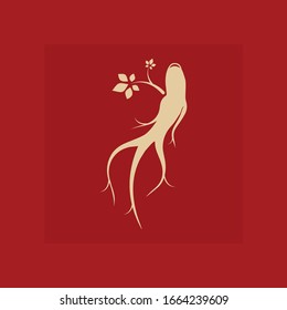 Ginseng vector icon illustration design template