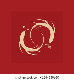 Plantilla de diseño de ilustración de icono de vector Ginseng