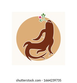 Ginseng vector icon illustration design template