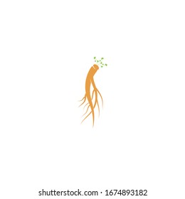 Ginseng vector icon illustration design template