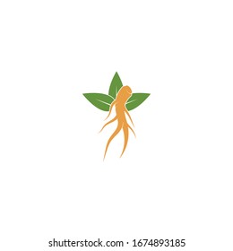 Ginseng vector icon illustration design template