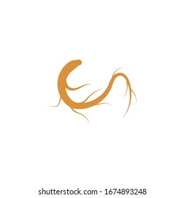Ginseng vector icon illustration design template