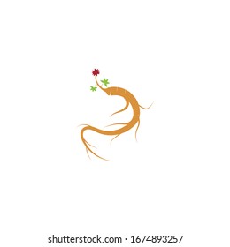 Plantilla de diseño de ilustración de icono de vector Ginseng