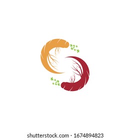 Plantilla de diseño de ilustración de icono de vector Ginseng
