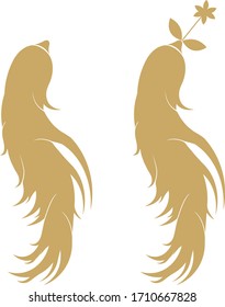 Ginseng vector icon illustration design template
