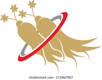 Ginseng vector icon illustration design template
