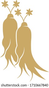 Ginseng vector icon illustration design template
