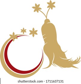 Ginseng vector icon illustration design template
