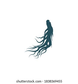 Ginseng vector icon illustration design template
