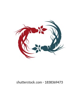 Plantilla de diseño de ilustración de icono de vector Ginseng