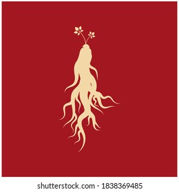 Ginseng vector icon illustration design template
