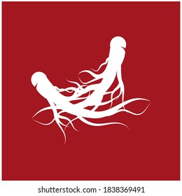 Ginseng vector icon illustration design template