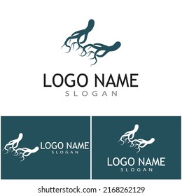 Ginseng vector icon illustration design template