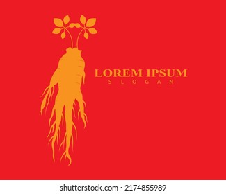 Ginseng vector icon illustration design