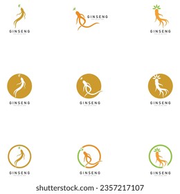 ginseng vector icon illustration design template