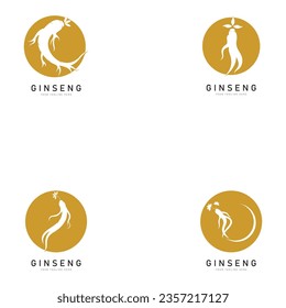 ginseng vector icon illustration design template