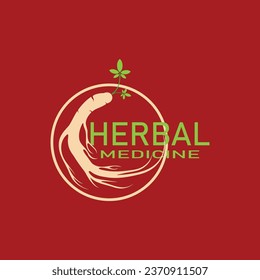 Ginseng vector icon illustration design template