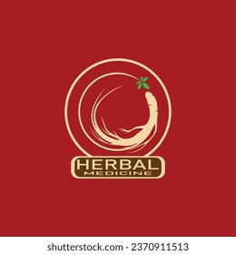 Ginseng vector icon illustration design template