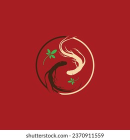 Plantilla de diseño de ilustración de icono de vector Ginseng