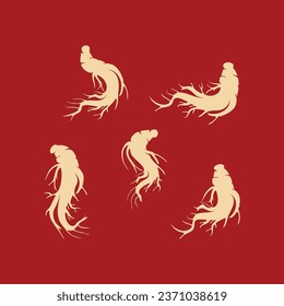 Ginseng vector icon illustration design