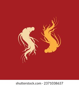 Ginseng vector icon illustration design