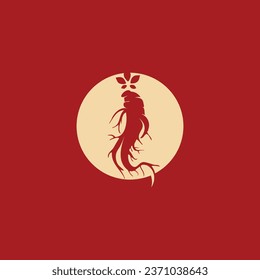 Ginseng vector icon illustration design