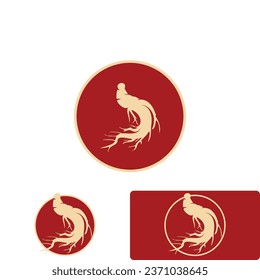 Diseño de ilustraciones de iconos vectoriales de Ginseng