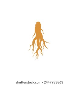 Ginseng vector icon illustration design template