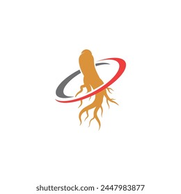 Ginseng vector icon illustration design template
