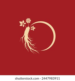 Ginseng vector icon illustration design template