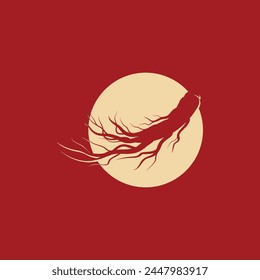 Ginseng vector icon illustration design template