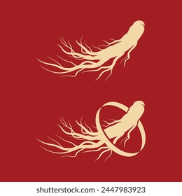 Ginseng vector icon illustration design template