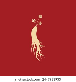 Ginseng vector icon illustration design template