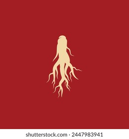 Ginseng vector icon illustration design template