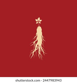 Ginseng vector icon illustration design template