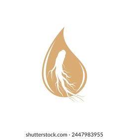 Ginseng vector icon illustration design template