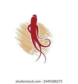 Ginseng vector icon illustration design template