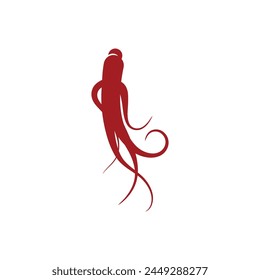 Ginseng vector icon illustration design template