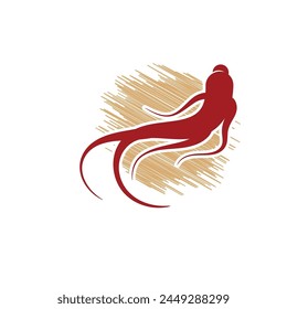 Ginseng vector icon illustration design template