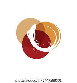 Ginseng vector icon illustration design template