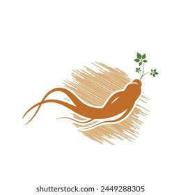 Ginseng vector icon illustration design template