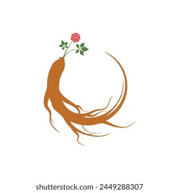 Ginseng vector icon illustration design template