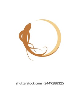 Icono de Vector de ginseng ilustración diseño Plantilla