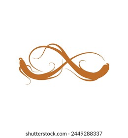 Ginseng vector icon illustration design template