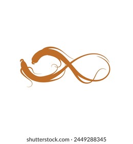 Ginseng vector icon illustration design template
