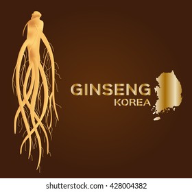 ginseng vector ,  Korea ,  ancient traditional medicine